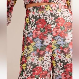 Boden Floral Wide Leg Pants